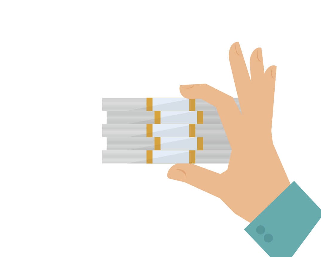 Handling cash illu