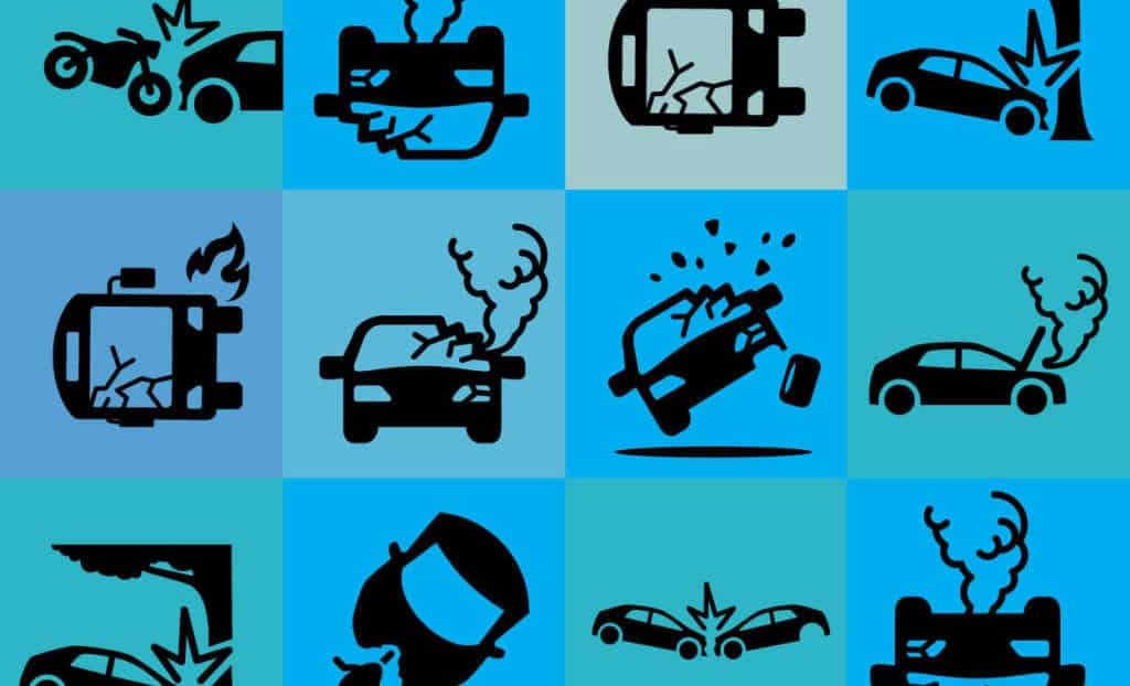 Car crash illu