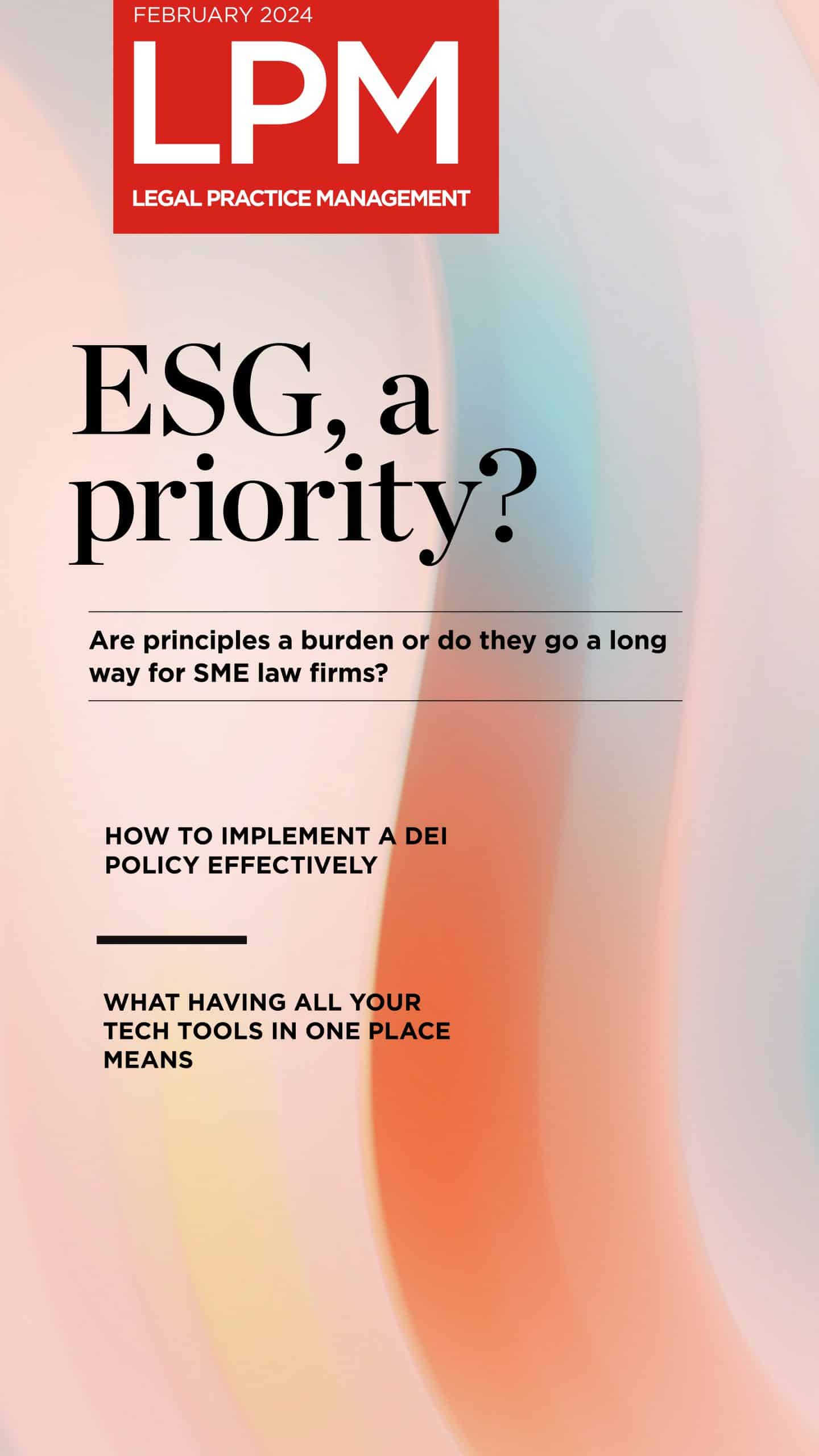 ESG, a priority?